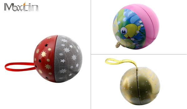 球形圣誕禮品鐵盒子 球形圣誕禮品鐵盒子