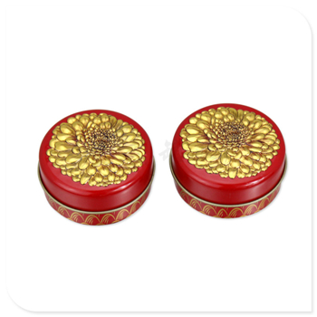 女性彩妝鐵皮盒子,定制金屬化妝盒,圓形化妝品鐵盒生產