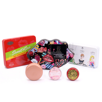 嘴唇形馬口鐵盒包裝,口紅唇膏鐵盒,唇彩金屬盒