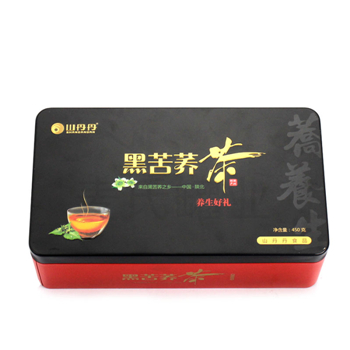 黑苦蕎茶鐵盒,保健茶鐵盒包裝,茶葉鐵盒廠
