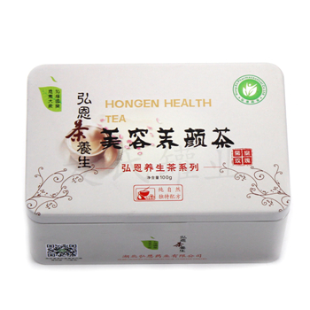 方形菊皇玫瑰茶鐵盒,保健茶鐵盒包裝
