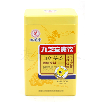 山藥茯苓固體飲料鐵盒包裝設計,益生菌固體飲料鐵盒