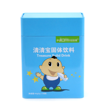 清清寶固體飲料鐵盒包裝,保健食品益生菌粉鐵盒